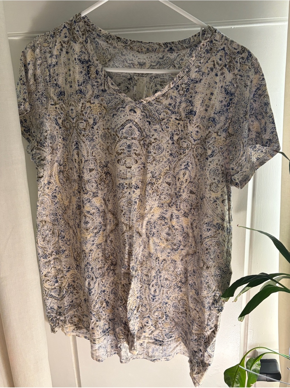 Pure Jill V-Neck Shirt Size M